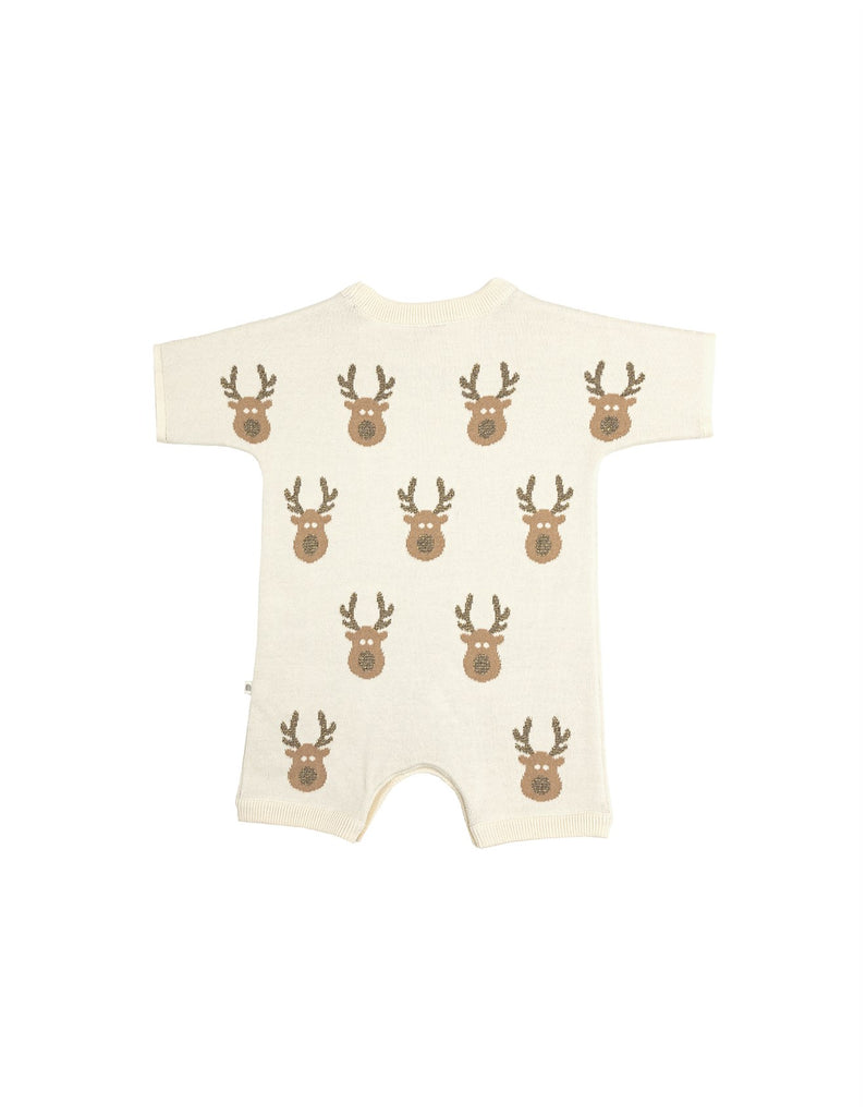 KYND Baby Slouchy Knit Christmas Romper (Reindeer)
