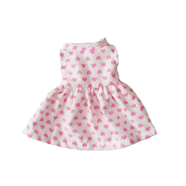 Alimrose Small Doll Dress (Pink Hearts)