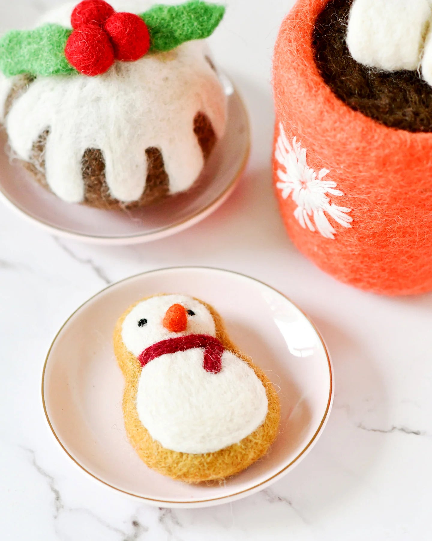 Tara Treasures Felt Snowman Cookie