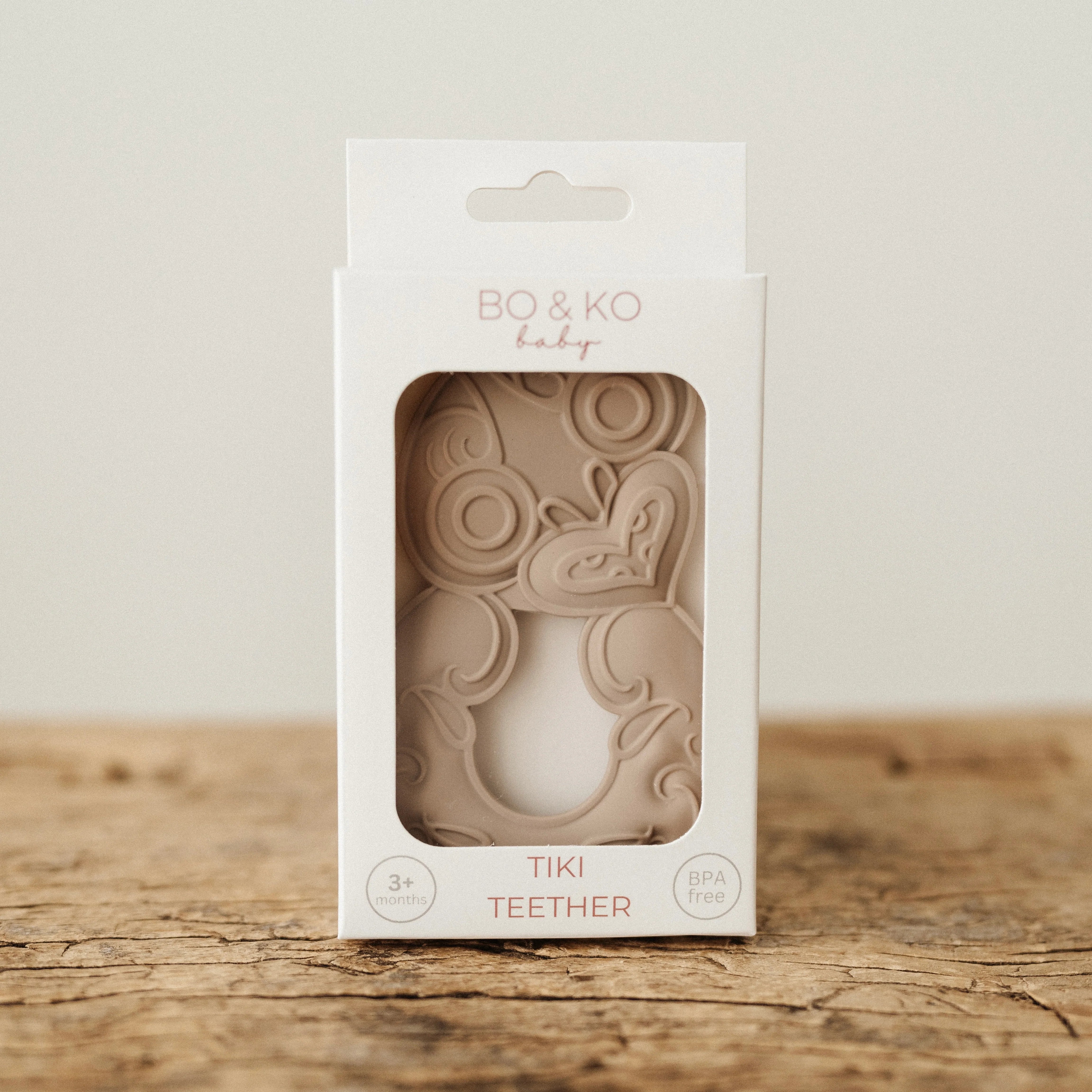 Bo & Ko Baby Tiki Teether (Latte)