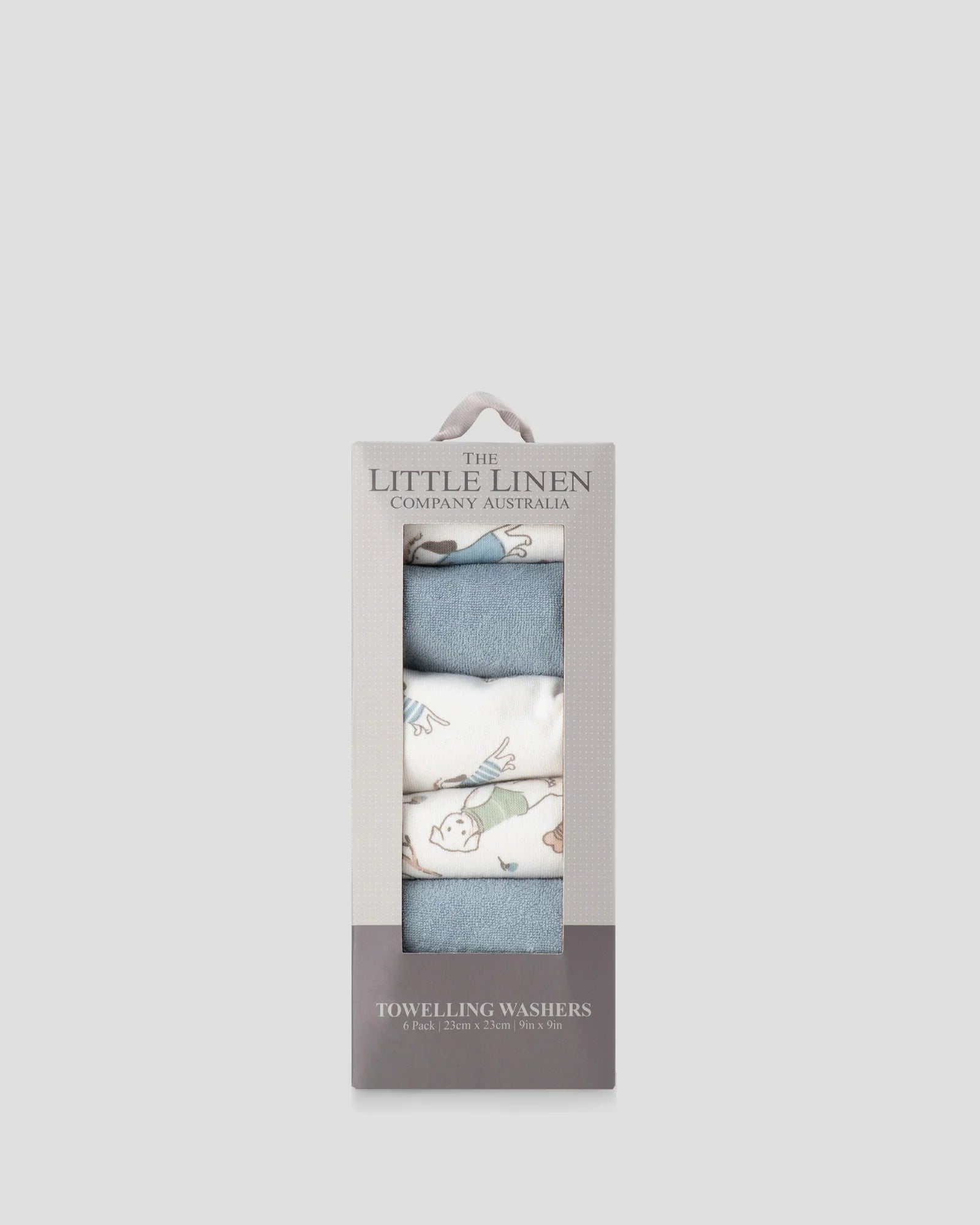 Little Linen Towelling Washcloths 6pk (Barklife Dog)