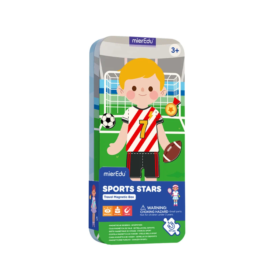 Mier Edu Travel Magnetic Puzzle (Sports Stars)