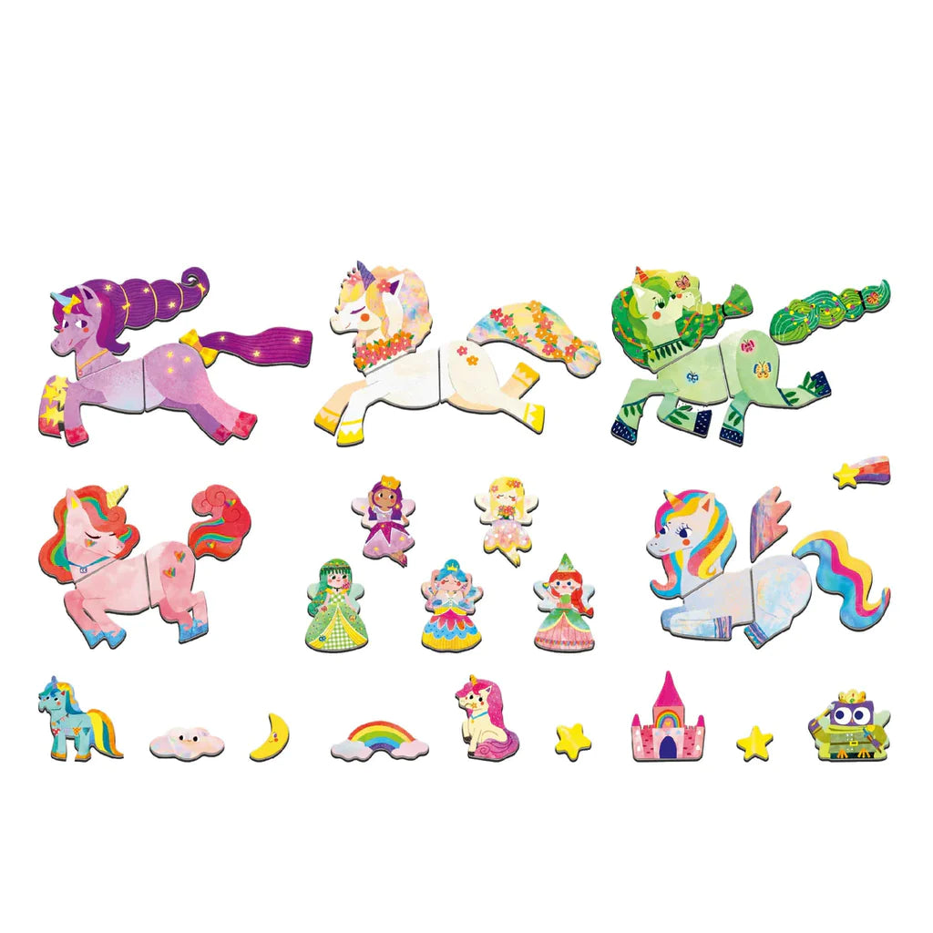 Mier Edu Travel Magnetic Puzzle (Unicorns)