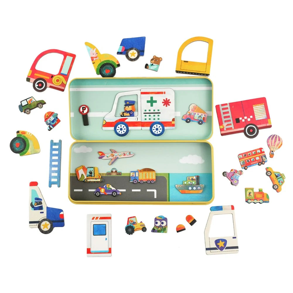 MierEdu Travel Magnetic Puzzle (Vehicles)