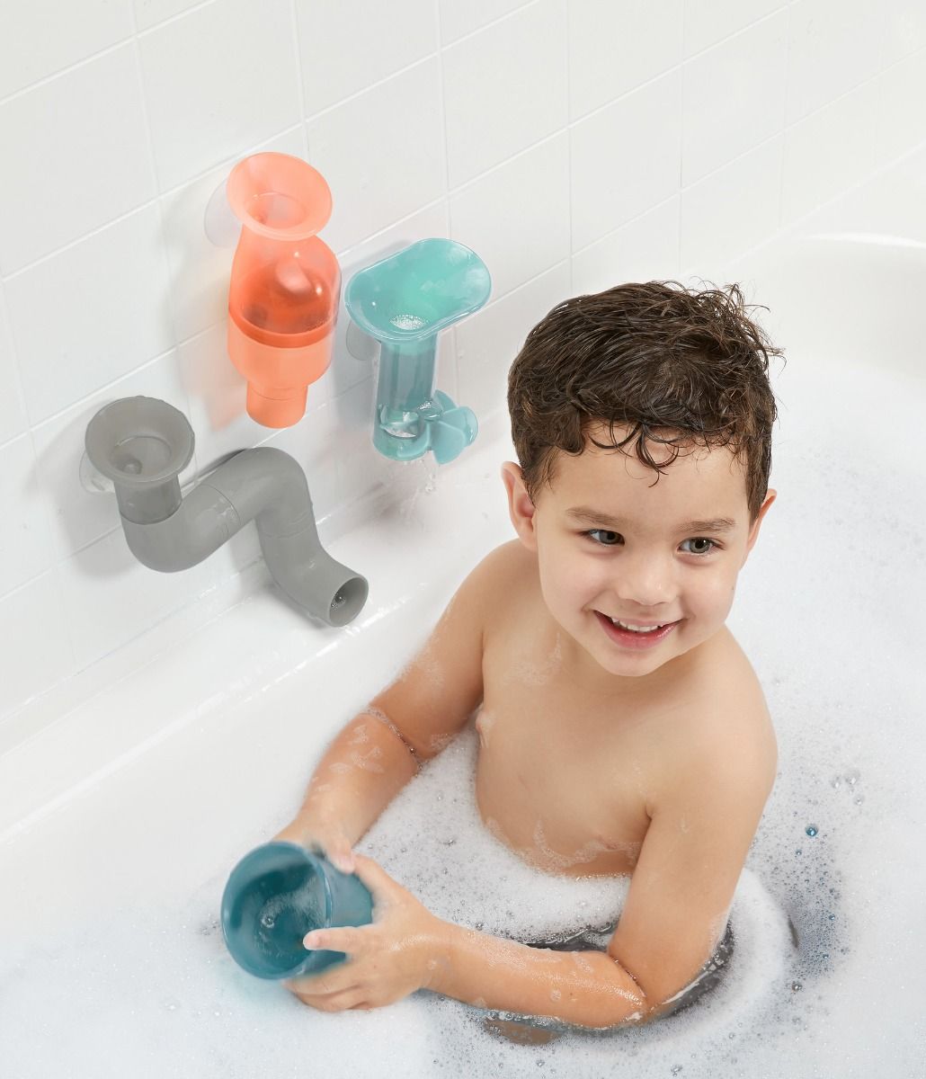 Boon Tubes Building Bath Toy (Coral/Multi)