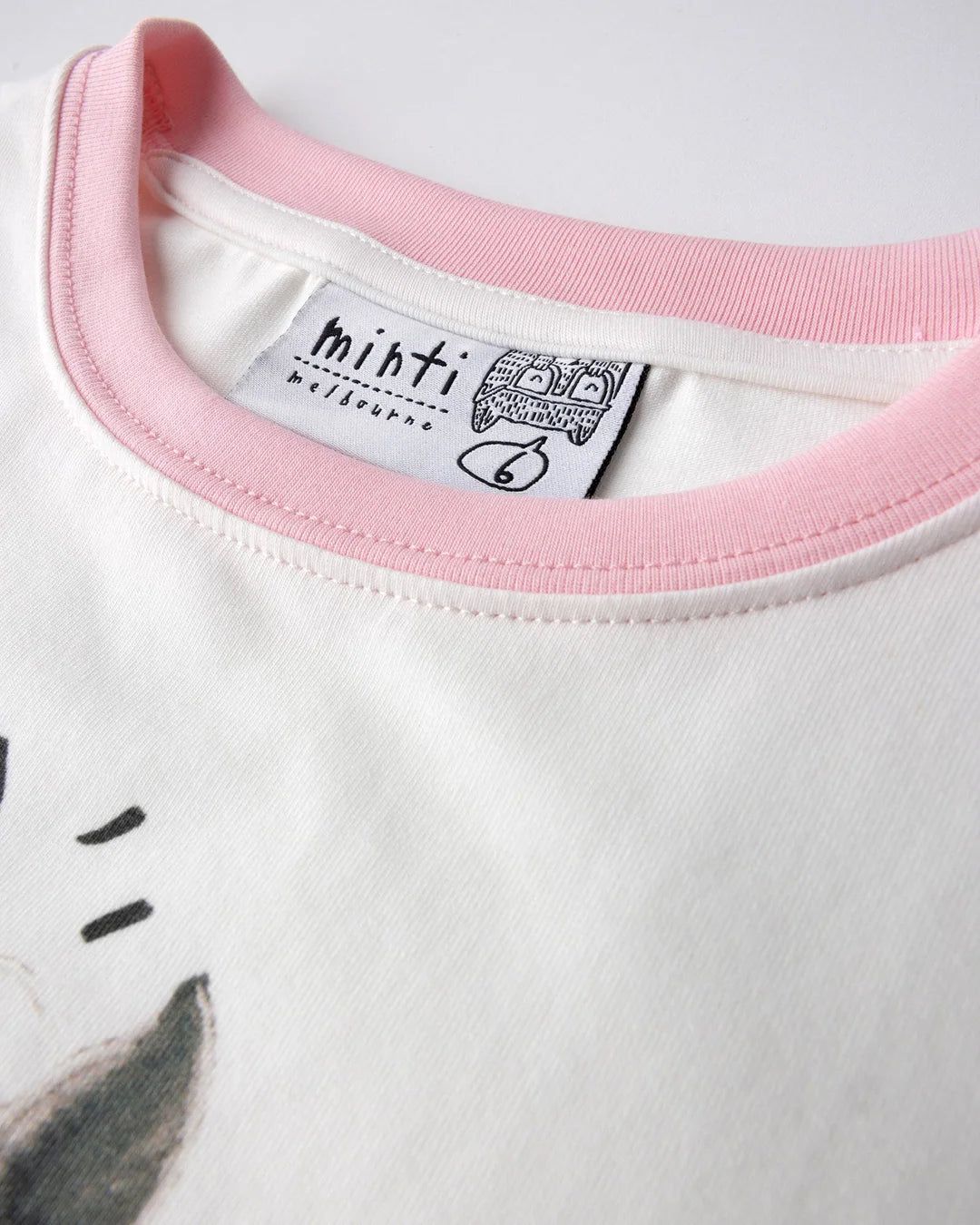 Minti Watercolour Unicorn Tee (White/Pink)