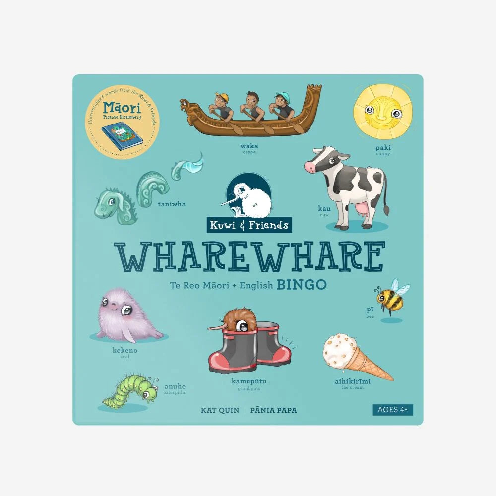 Kuwi & Friends Wharewhare Game (Te Reo Māori + English Bingo)