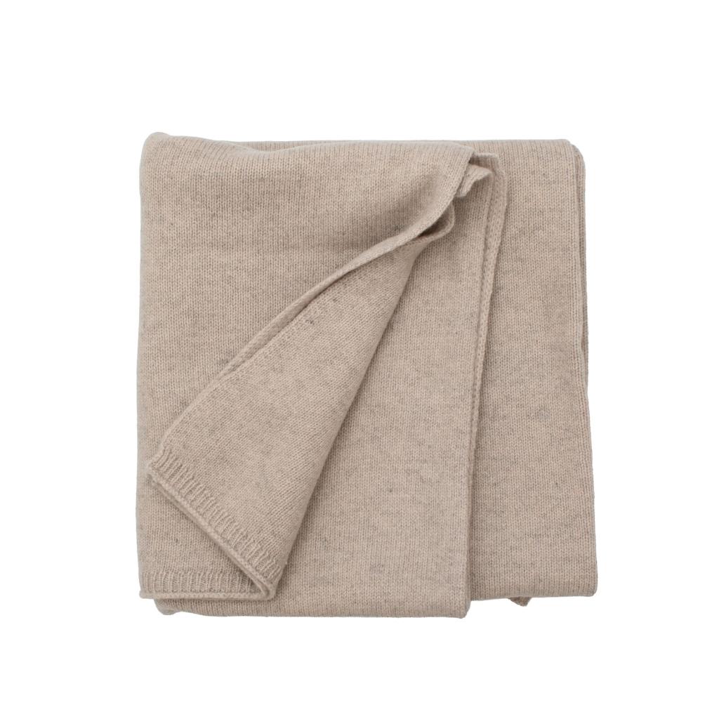 Burrow & Be Wool Knit Baby Blanket (Stone Taupe)