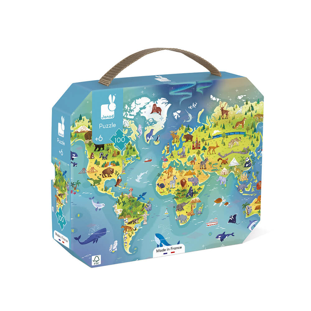 Janod World Puzzle (100 Pieces)