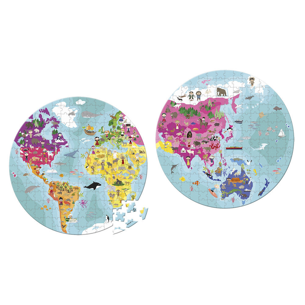 Janod World Round Puzzle