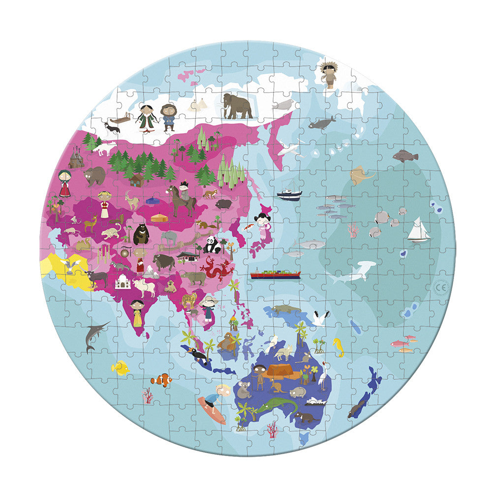 Janod World Round Puzzle