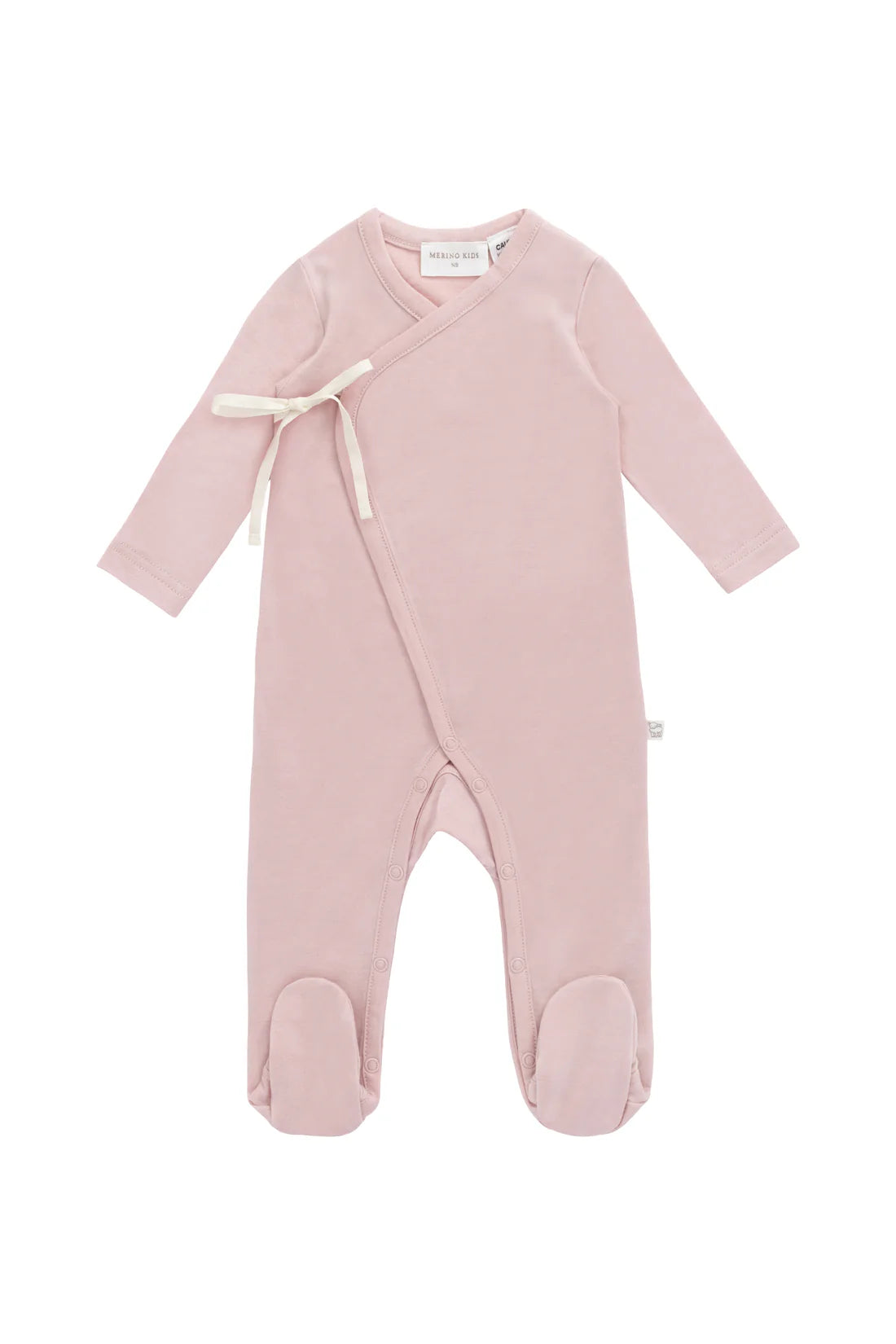 Merino Kids Wrap Onepiece (Cloud Pink)