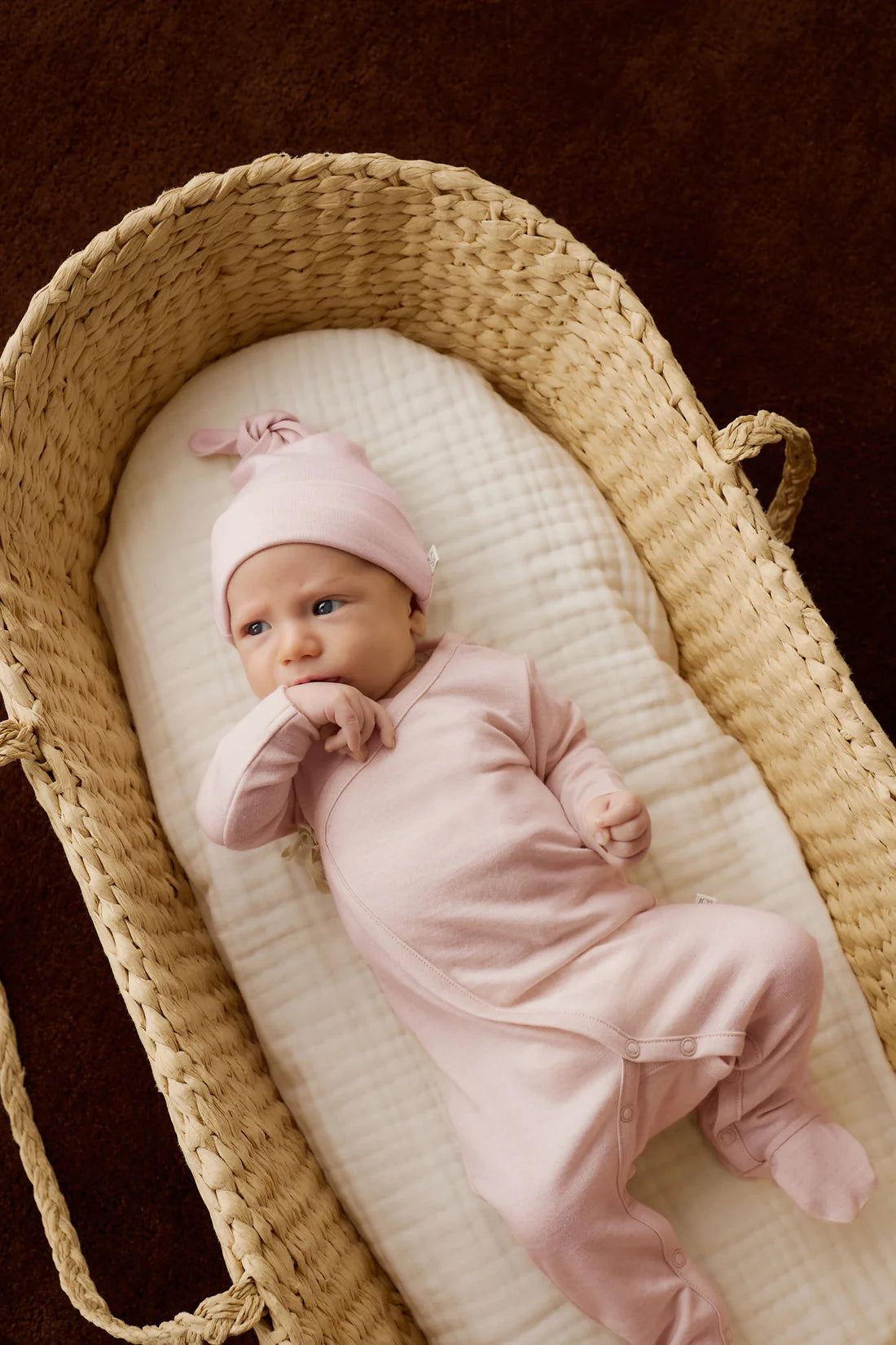 Merino Kids Wrap Onepiece (Cloud Pink)