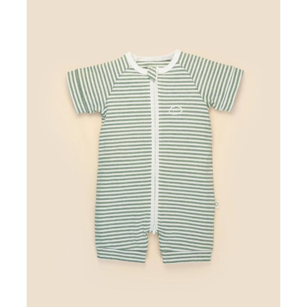 Lummi in Colour Zip Romper (Forest Stripes)