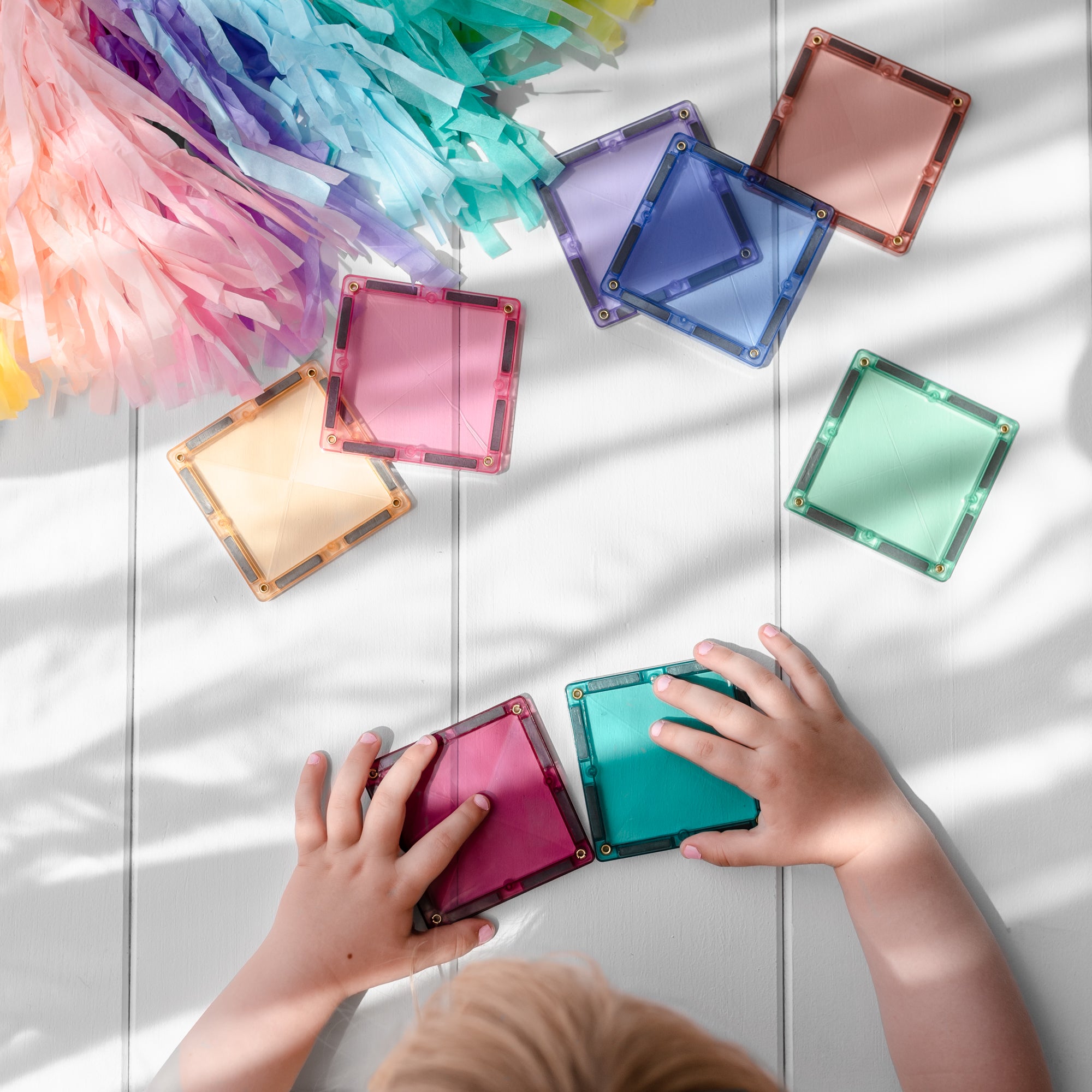 Connetix magnetic tiles 120 piece pastel pack