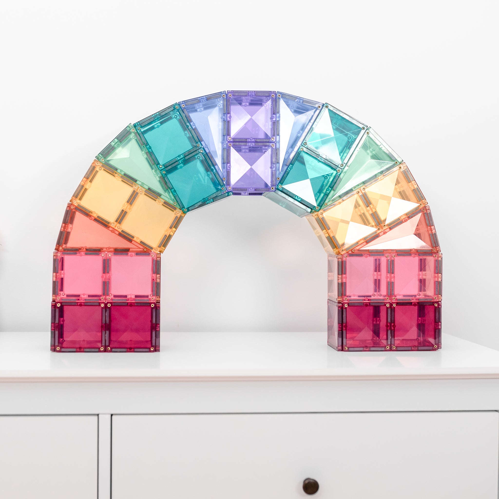 Connetix magnetic tiles 120 piece pastel pack