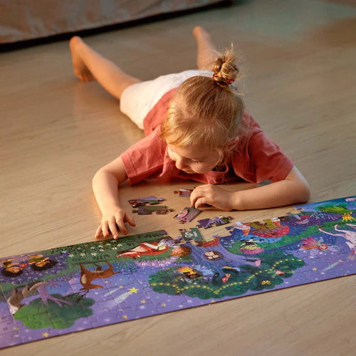 Hape 200pc Glowing Magic Forest Puzzle