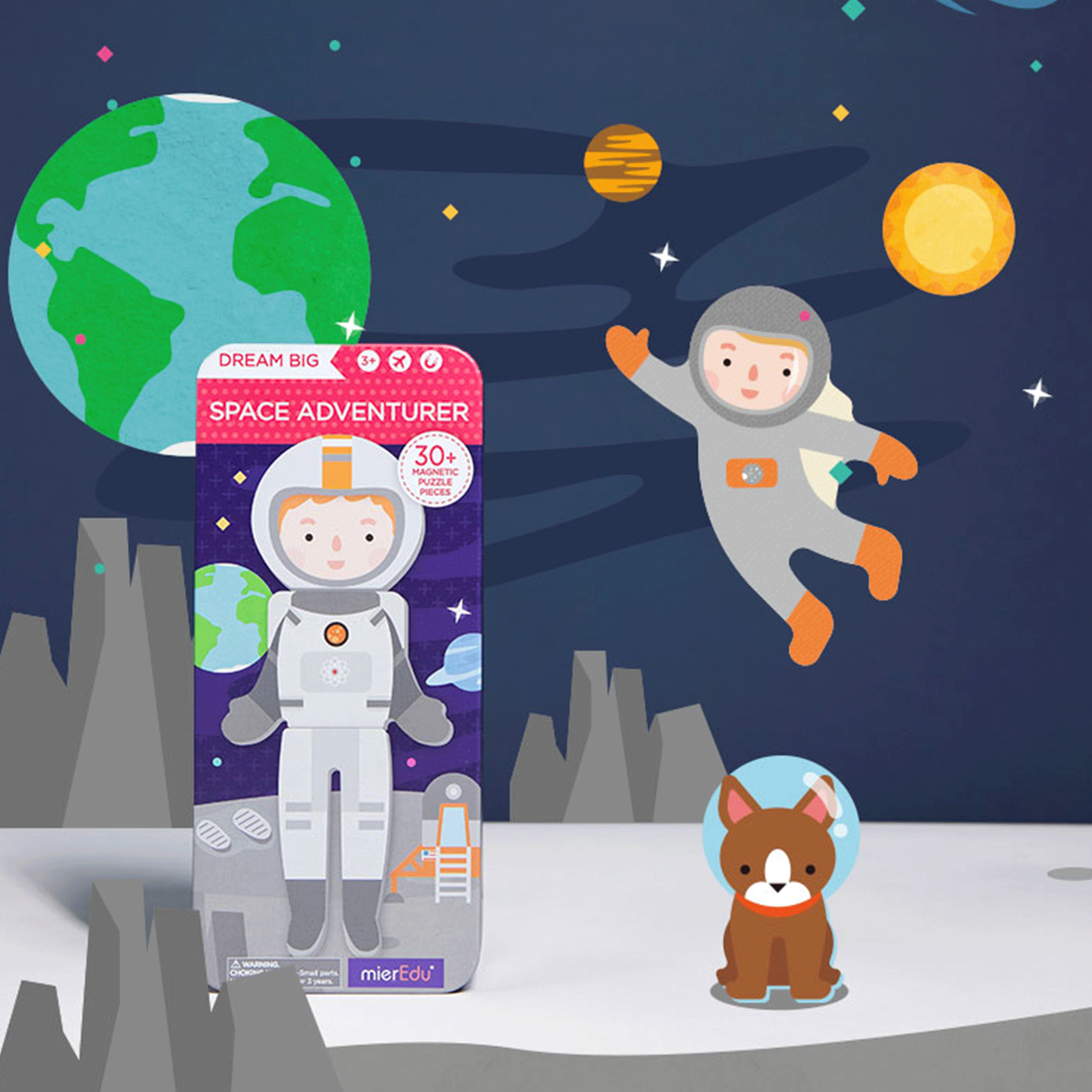 mieredu magnetic puzzle space adventurer
