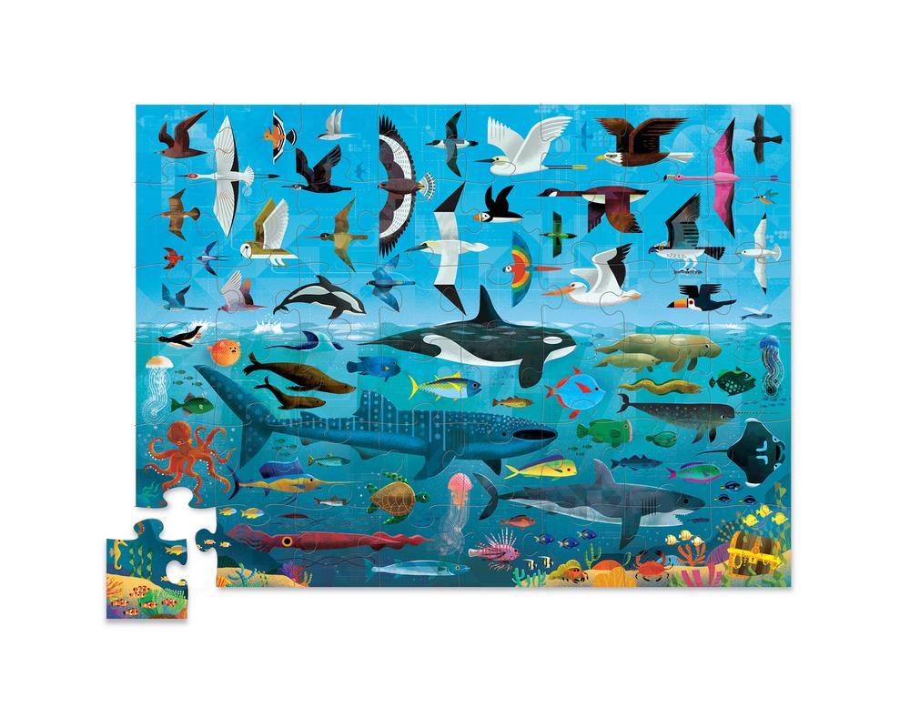 Croc Creek Above & Below 48 Piece Puzzle (Sea & Sky)