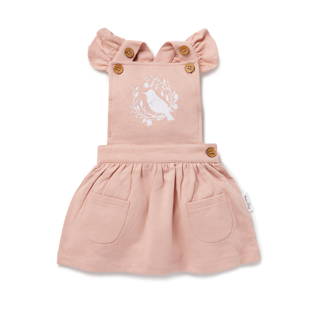 A&O Song Bird Embroidered Dress (Misty Rose)