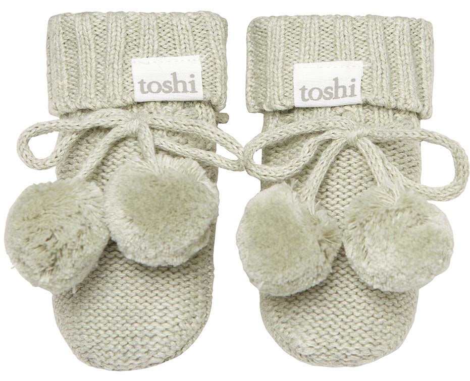 Toshi Baby Booties (Thyme)