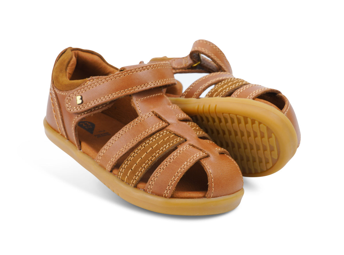 bobux I walk roam sandal in caramel leather