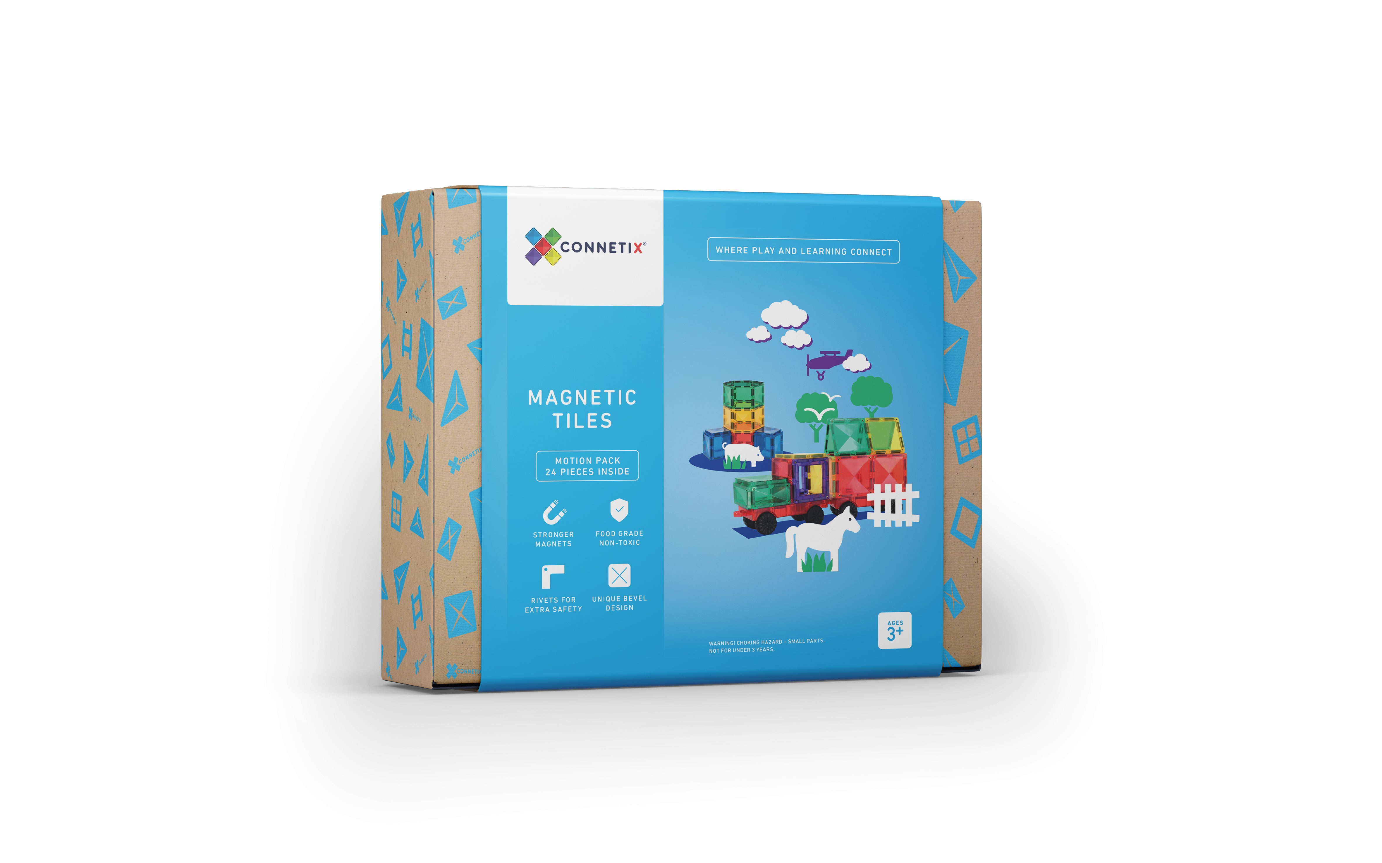 connetix magnetic tiles 24 piece car pack