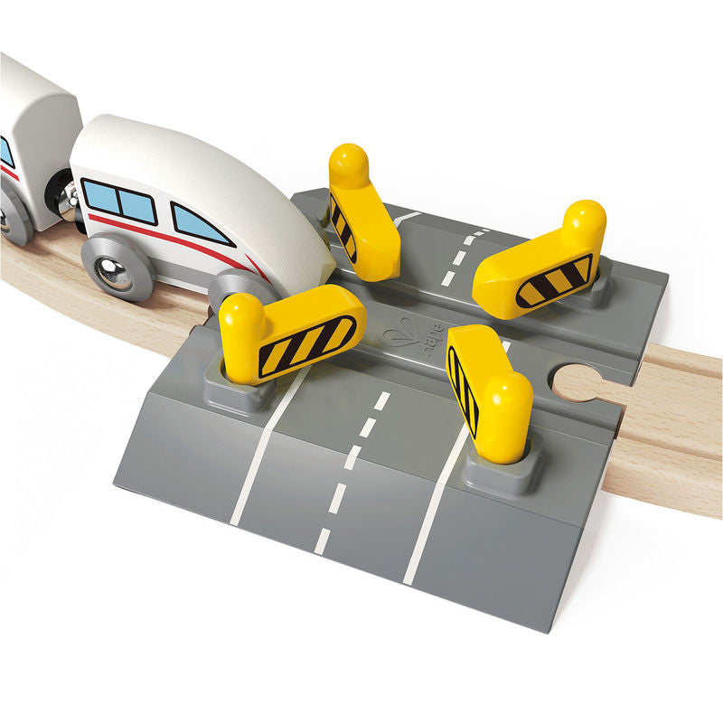 hape train automatic gates rail crossing