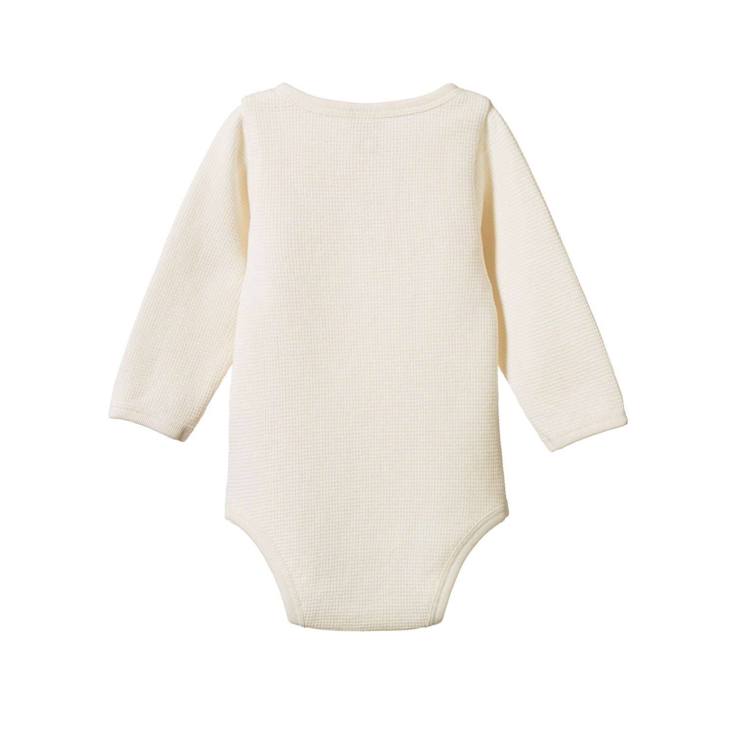 Nature Baby Organic Cotton Waffle L/S Bodysuit (Natural)