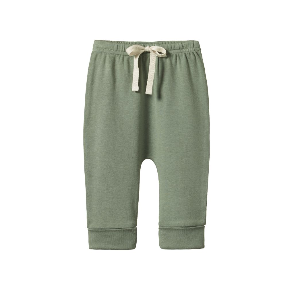 Nature Baby Organic Cotton Drawstring Pants (Nettle)