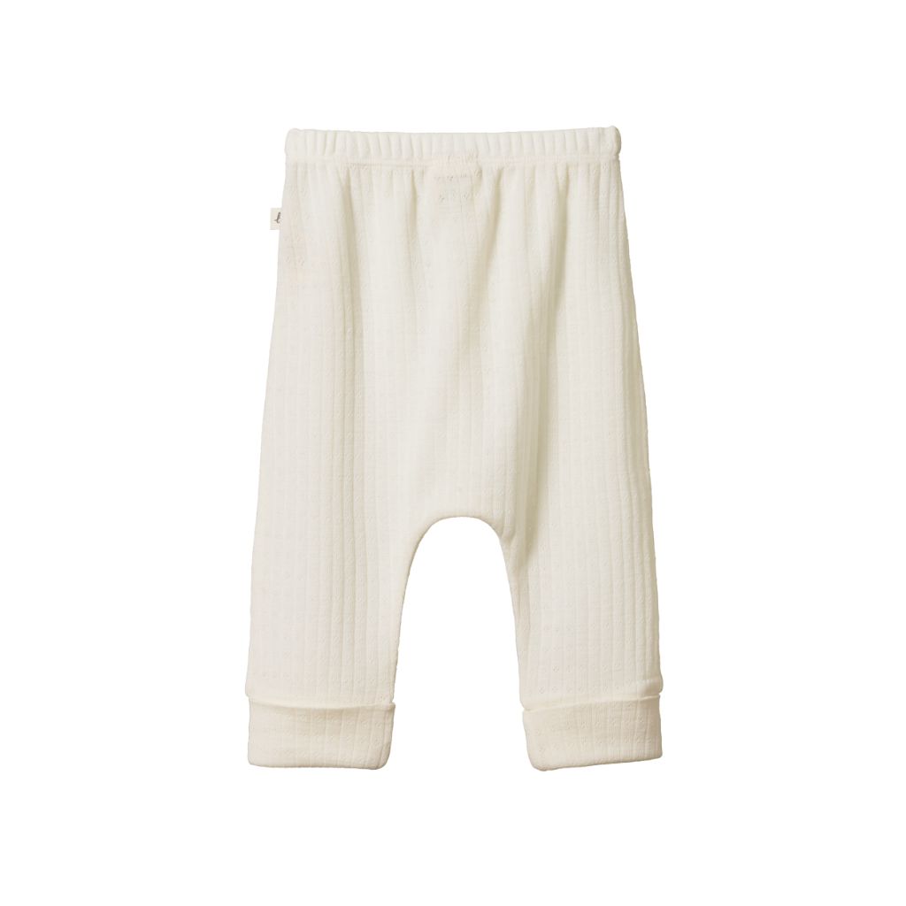Nature Baby Merino Pointelle Drawstring Pants (Natural)