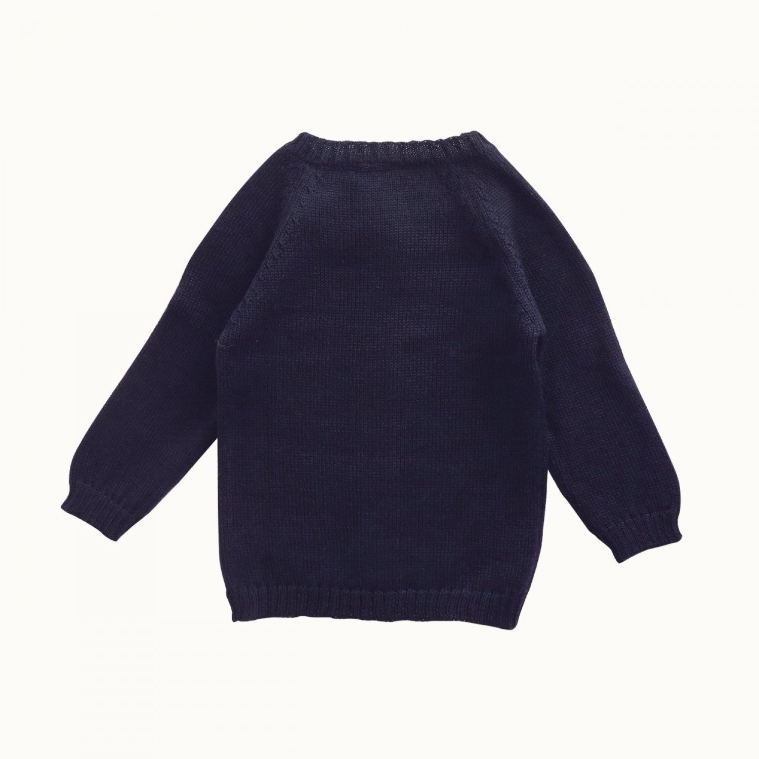nature baby merino knit cardigan in navy