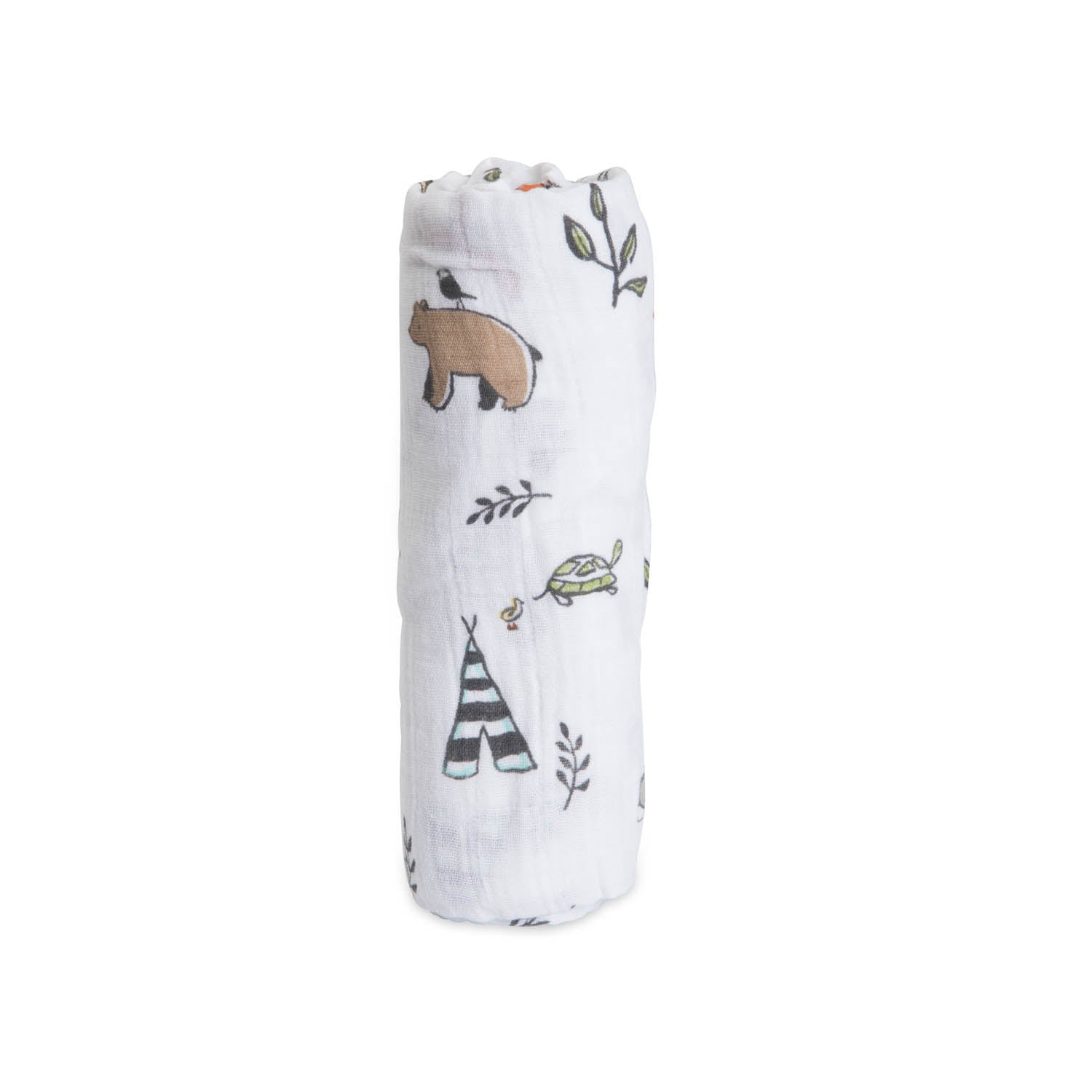 little unicorn cotton muslin wrap forest friends