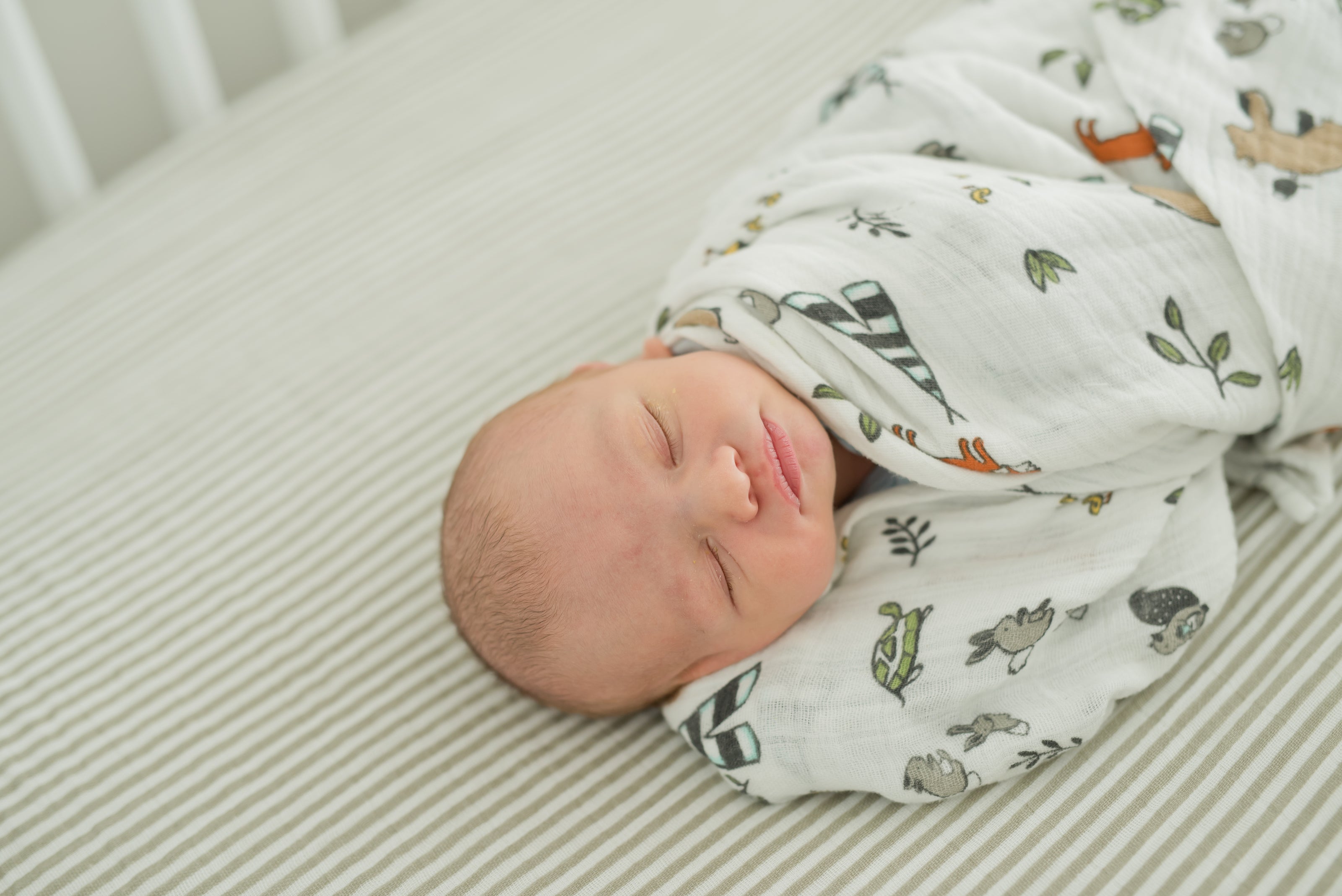 little unicorn cotton muslin wrap forest friends
