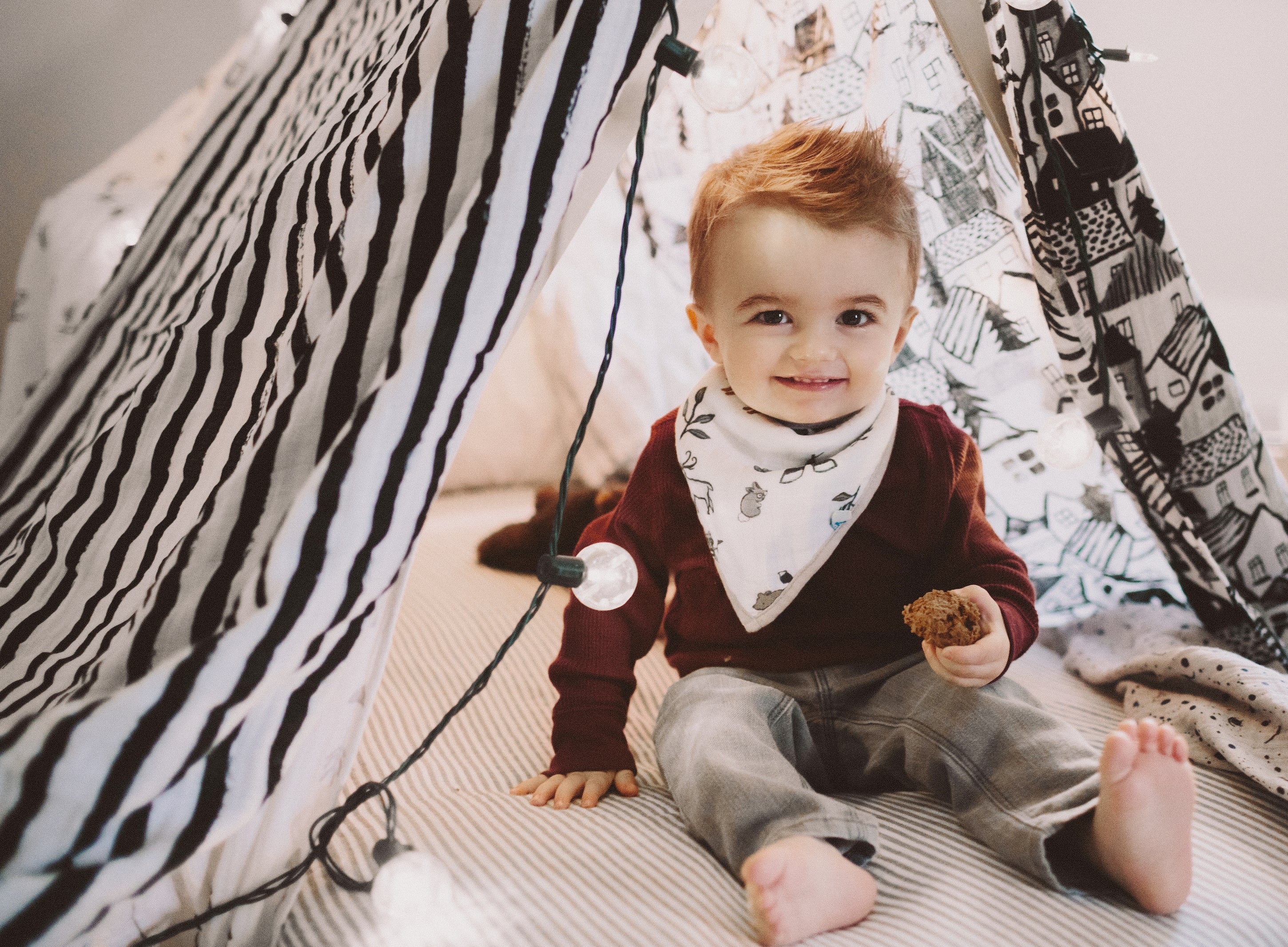 little unicorn forest friends cotton muslin bandana bibs set