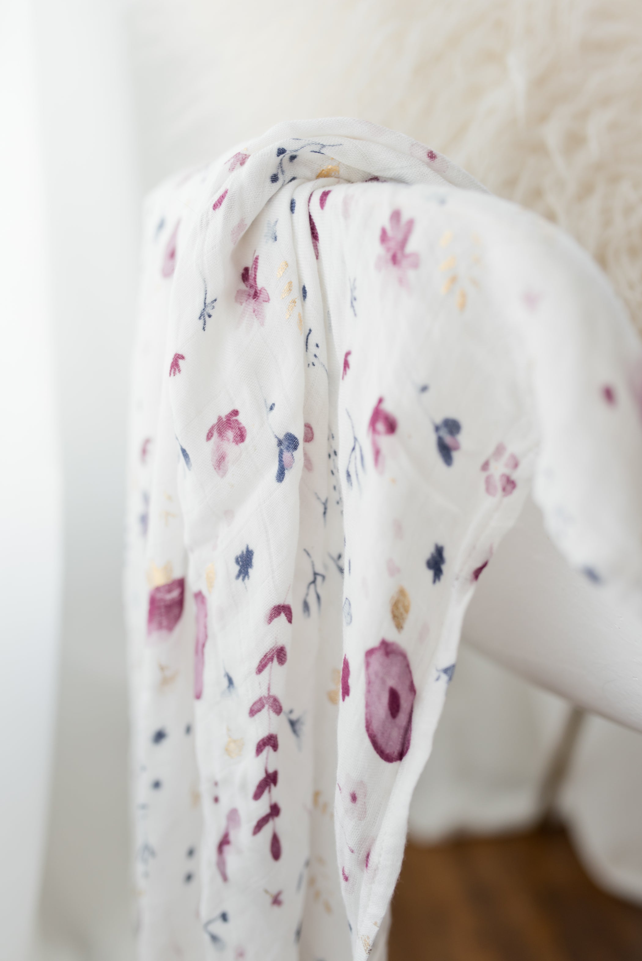 little unicorn deluxe muslin swaddle in fairy garden