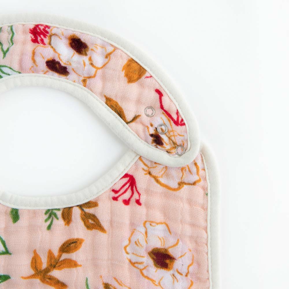 Little Unicorn Cotton Muslin Classic Bib 3 Pack (Vintage Floral)