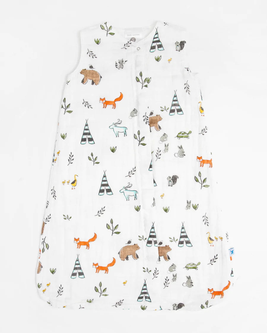 Little Unicorn Muslin Sleeping Bag (Forest Friends)