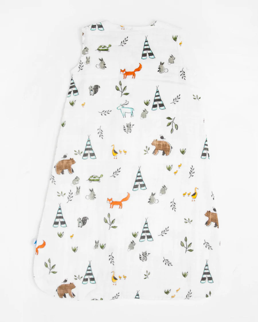 Little Unicorn Muslin Sleeping Bag (Forest Friends)