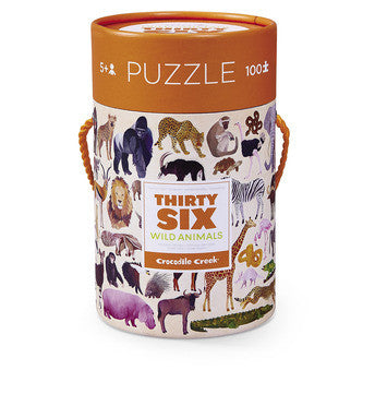crocodile creek 100 piece wild animal puzzle