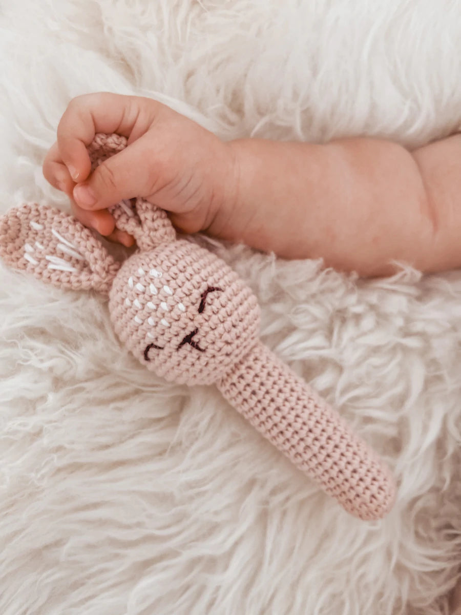 OTD Crochet Bunny Rattle (Blush)