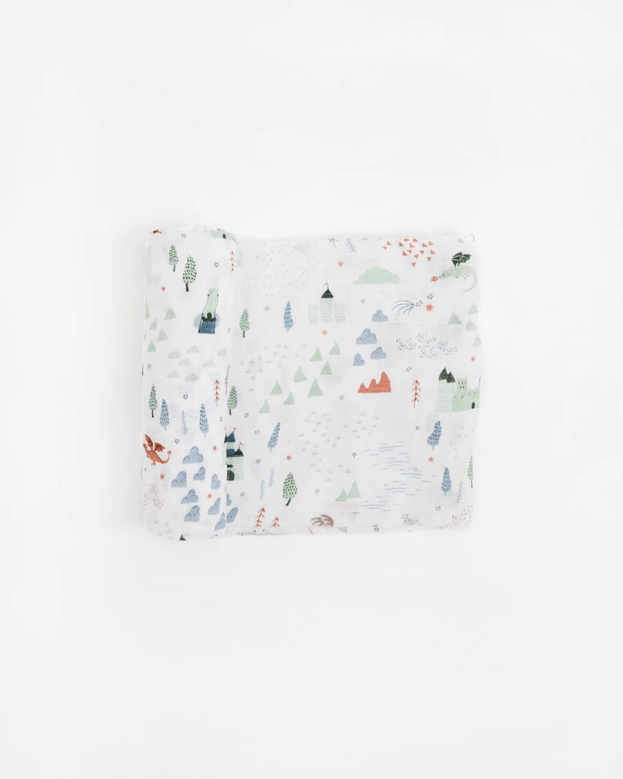Little Unicorn Deluxe Muslin Swaddle (Dragon Days)