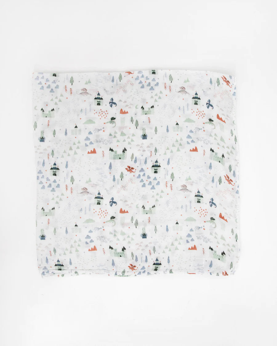 Little Unicorn Deluxe Muslin Swaddle (Dragon Days)