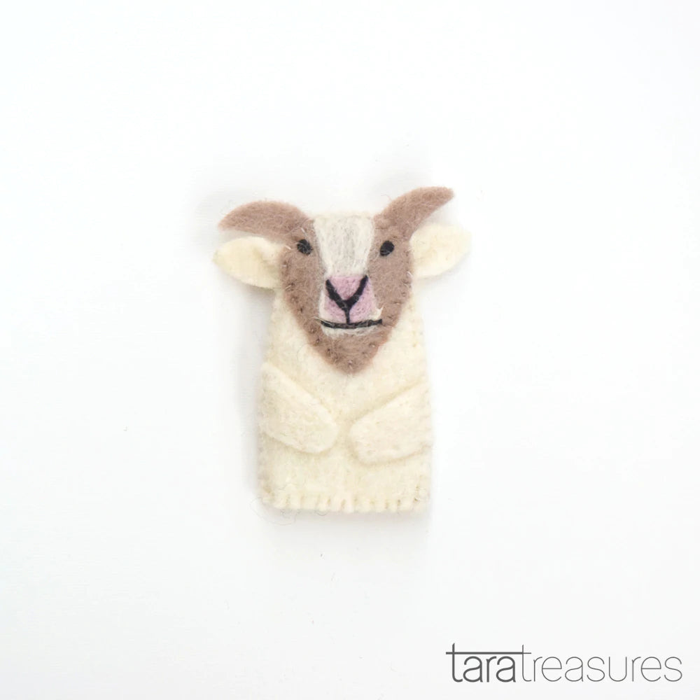 Tara Treasures Felt Goat Finger Puppet