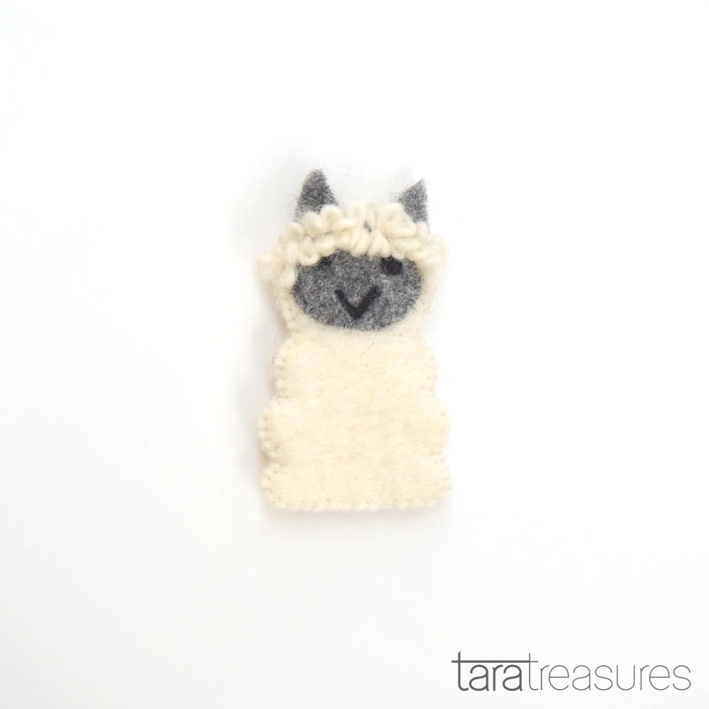 Tara Treasures Felt Sheep Finger Puppet