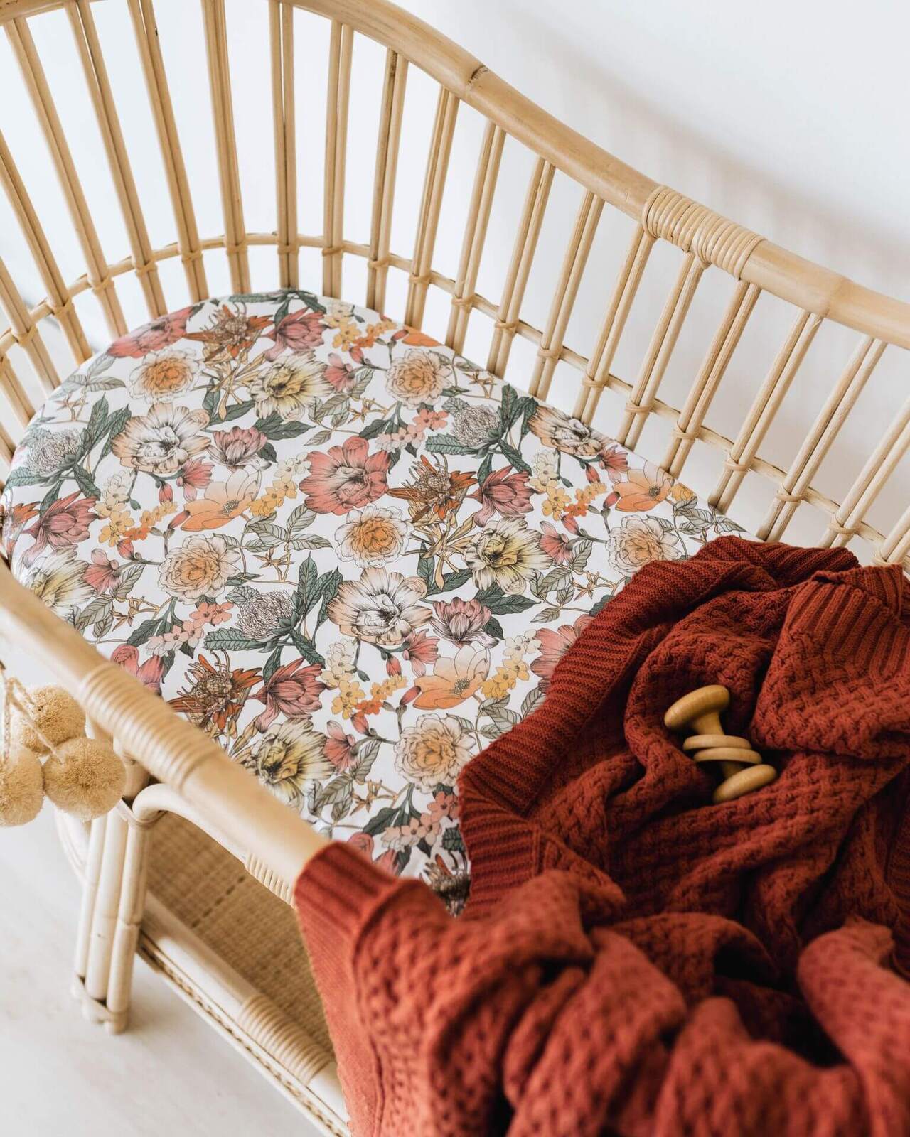 snuggle hunny kids baby bassinet fitted sheet australiana