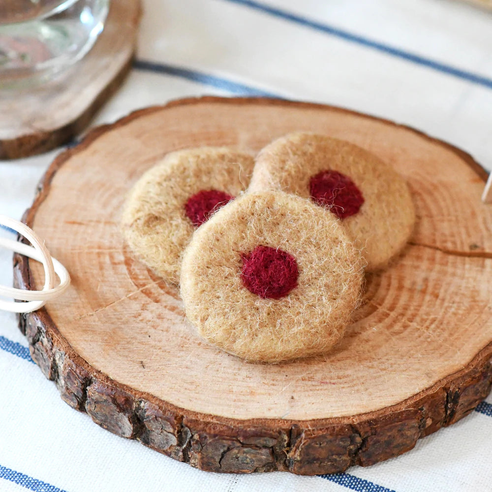 Tara Treasures Felt Jam Drop Biscuits (Set of 3)