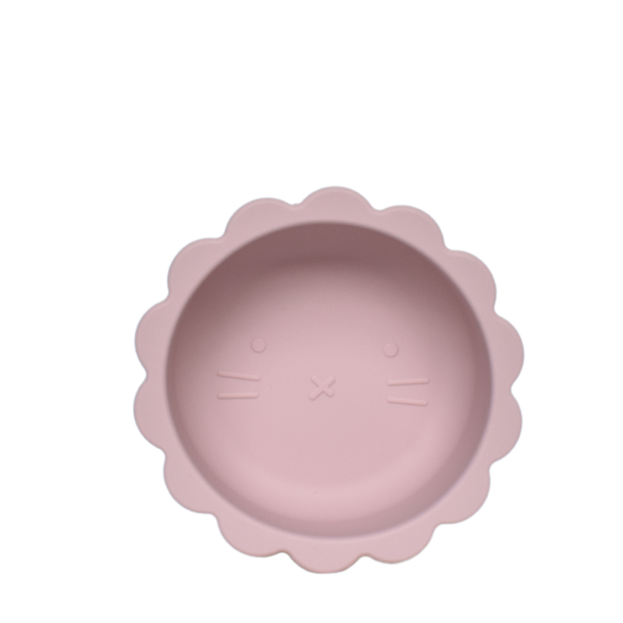 Petite Eats Silicone Lion Bowl (Dusty Lilac)