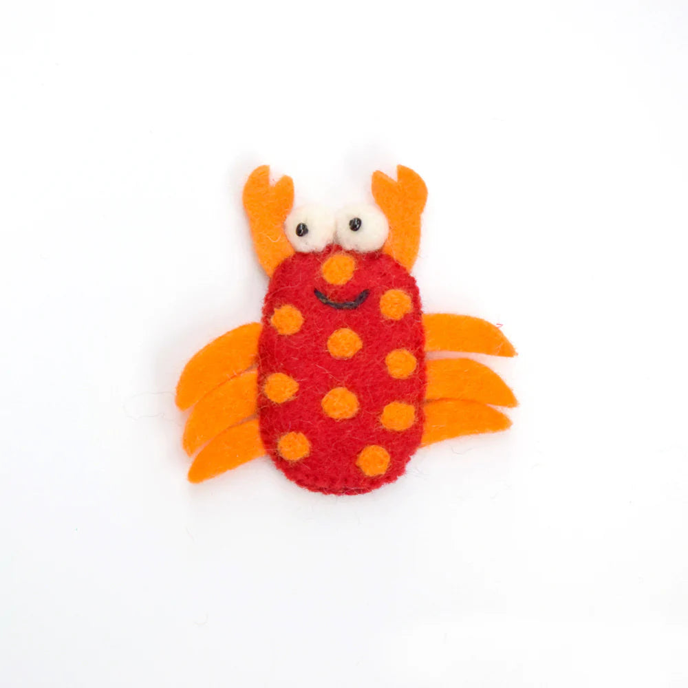 Tara Treasures Felt Lobster Finger Puppet