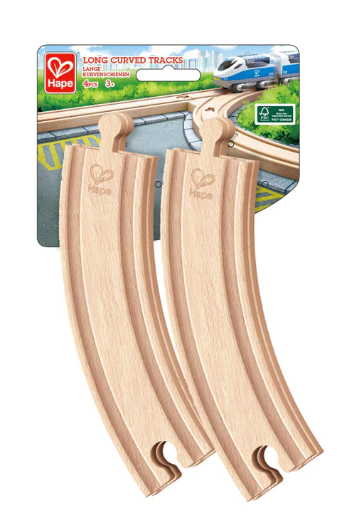 Hape Long Curved Tracks (4pc)